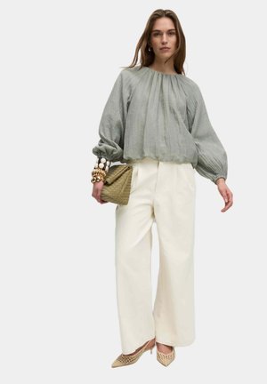 Marks & Spencer TAILORED WIDE LEG - Jeans baggy - ecru