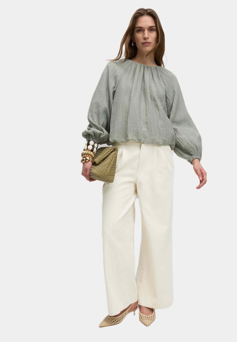 Marks & Spencer TAILORED WIDE LEG - Relaxed fit jeans - ecru