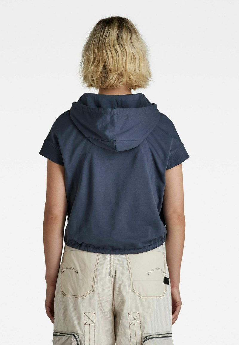 Damen Sweatshirts | G-Star BOXED GR HOODED SWEAT SHORT SLEEVE Kapuzenpullover fantem blue/blau - LP37139 Damen Sweatshirts | G-Star BOXED GR HOODED SWEAT SHORT SLEEVE Kapuzenpullover fantem blue/blau - LP37139