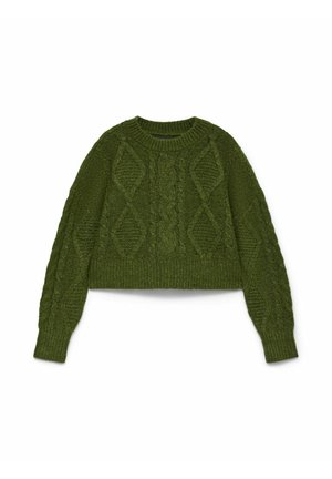Vero Moda, KNITTED PULLOVER VMCHER KNITTED PULLOVER - Pullover - sphagnum