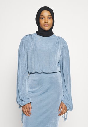 MODESTY ACETATE VOLUME SLEEVE - Long sleeved top - blue