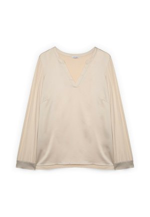 Fiorella Rubino, T-SHIRT BIMATERICA - Blouse - beige