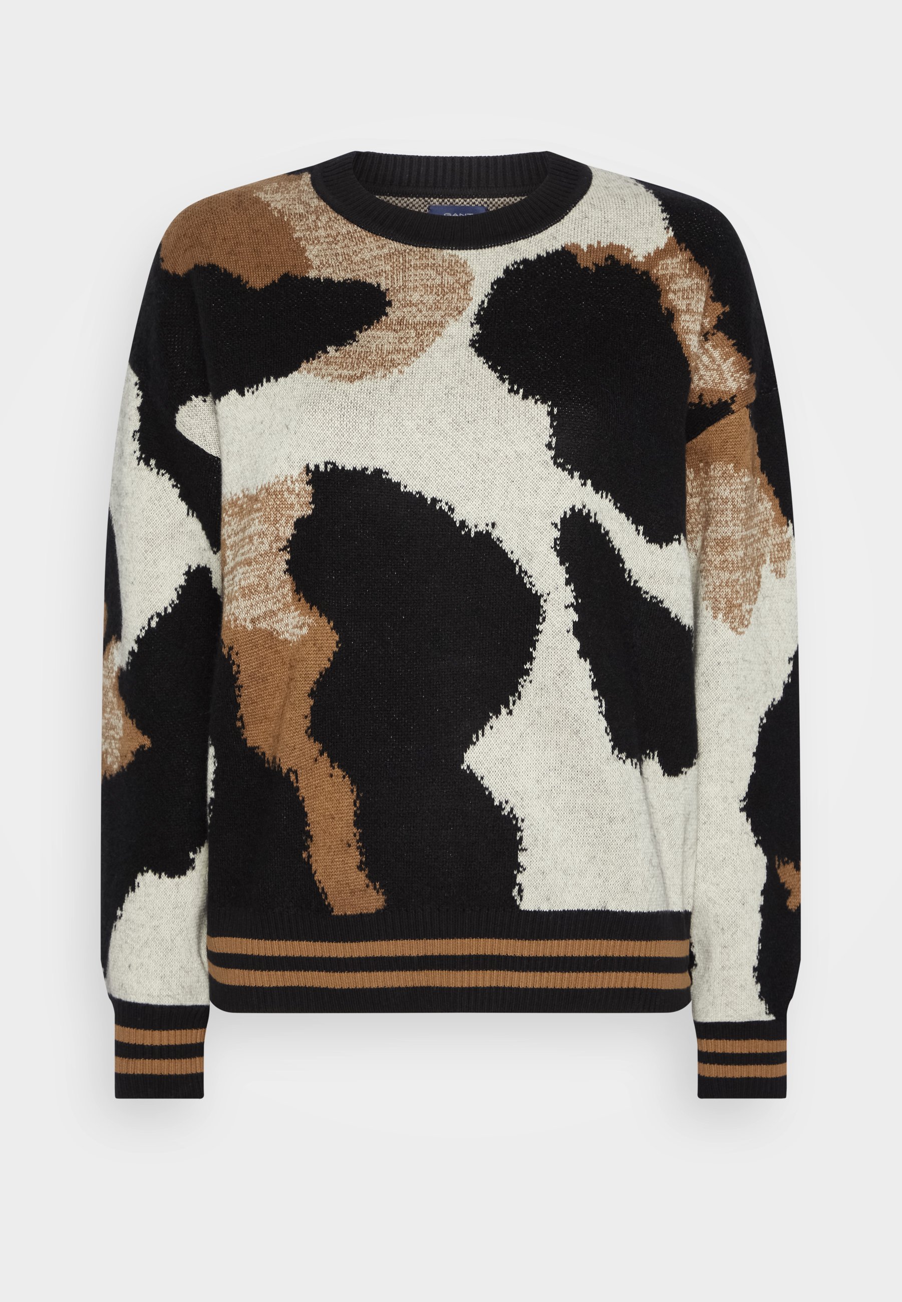 GANT LEOPARD INTARSIA C-NECK - Jumper 