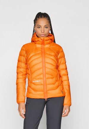 EIGER NORDWAND LIGHT HOODED JACKET WOMEN - Casaco de penas - orange