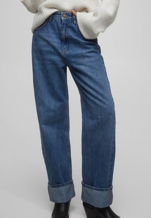 Vaqueros a campana - dark-blue denim