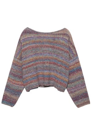 OVERSIZE SPACE DYE - Pulover - dark red