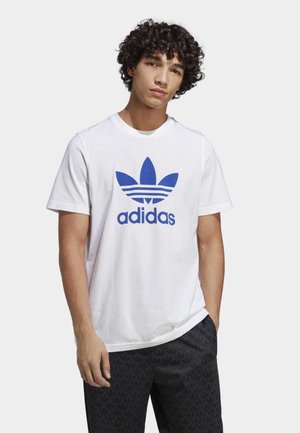 adidas Originals TREFOIL UNISEX - T-Shirt print - white semi lucid blue