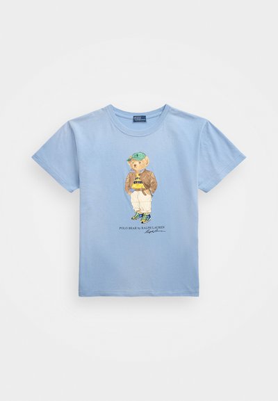 Polo Ralph Lauren POLO BEAR COTTON JERSEY T-SHIRT - Printtipaita - chambray blue