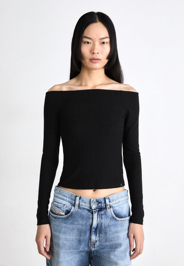 WARM TEXTURE BARDOT - Long sleeved top