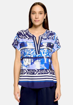 Betty Barclay, BETTY BARCLAY MIT AUFDRUCK LONGBLUSE - Blouse - blau weiß