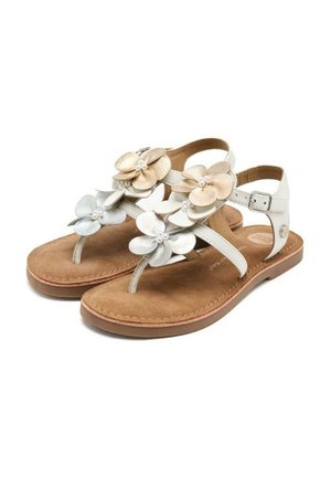FLORES PIEL - Sandalias de dedo - blanco