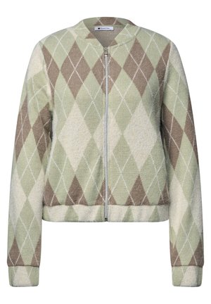 Street One, LONG-SLEEVE BLOUSON WITH CHECK PATTERN - Gilet - eucalyptus green
