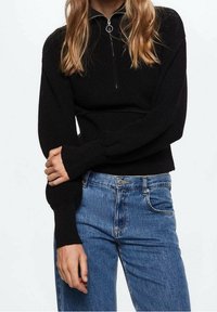 Mango Strickpullover - black