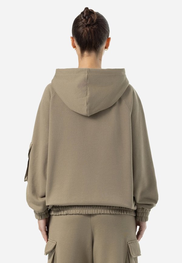 NONA OVERSIZED - Zip-up sweatshirt - washed desert taupe2
