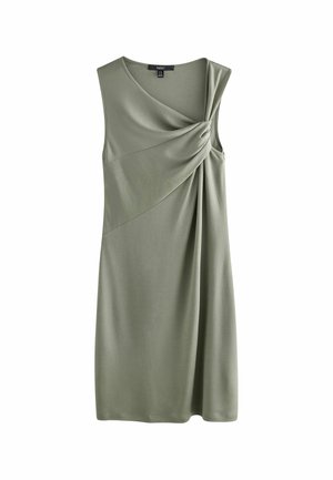 REGULAR FIT - TWIST NECK SLINKY  - Day dress - sage green