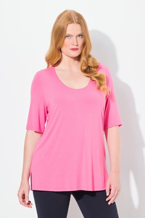 Ulla Popken, VOORKANT DUBBELLAAGS  - Basic T-shirt - pink