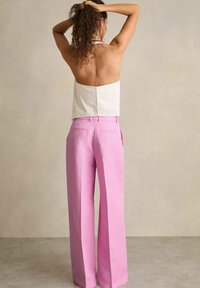 Reiss RAINE WIDE-LEG - Kelnės - pink