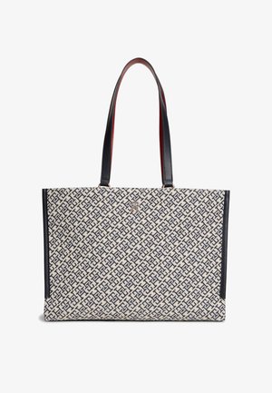 Tommy Hilfiger, JACQUARD TOTE - Cabas - blue/off-white