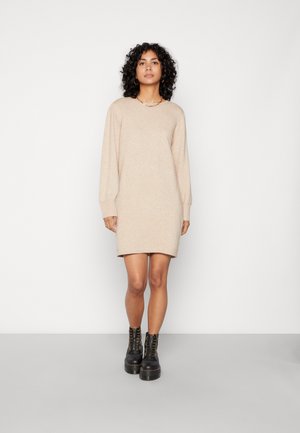 JDYMARCO PUFF DRESS - Abito in maglia - beige