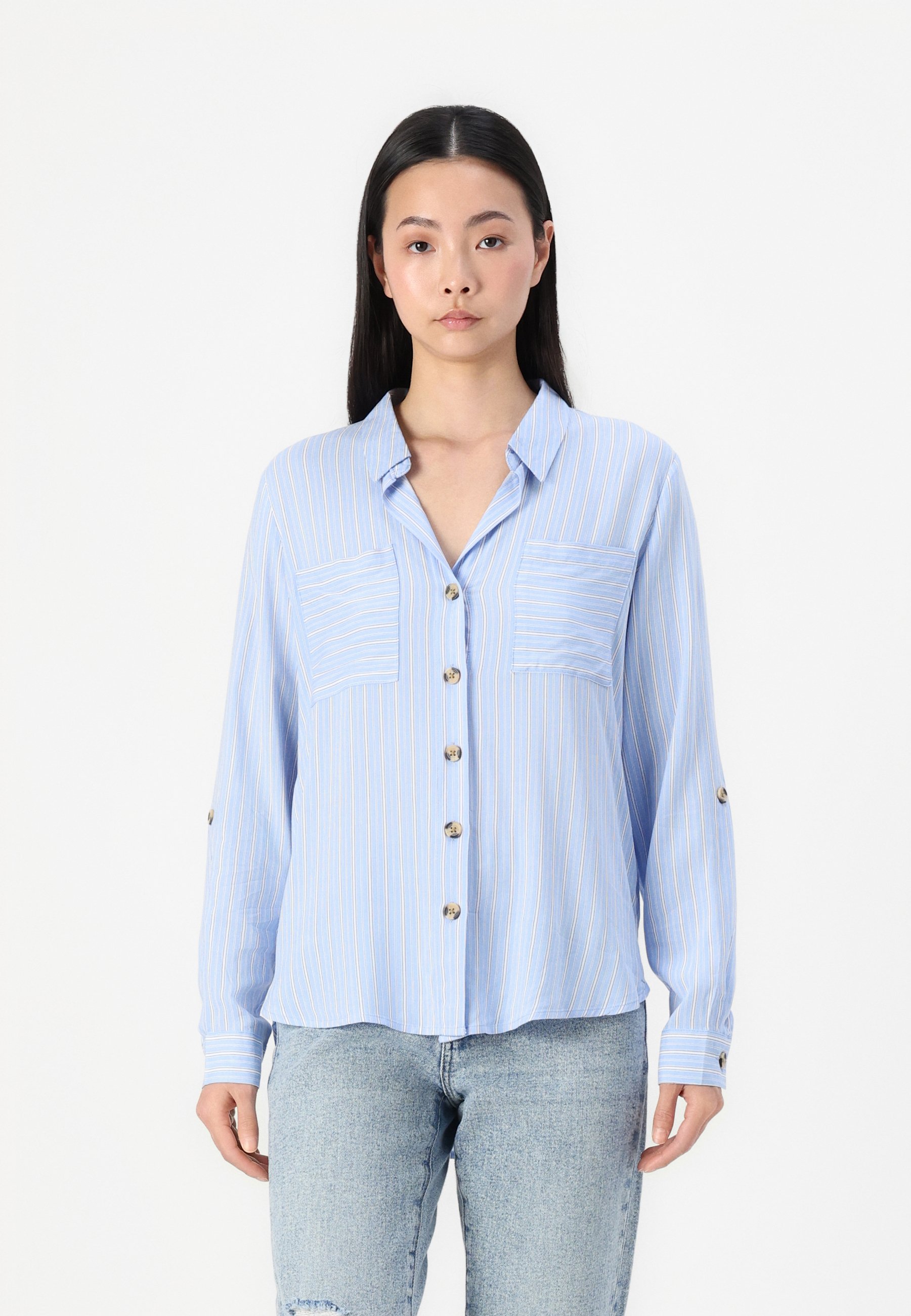 トムテイラー シャツ レディース トップス MODERN SHAPE STRIPED
