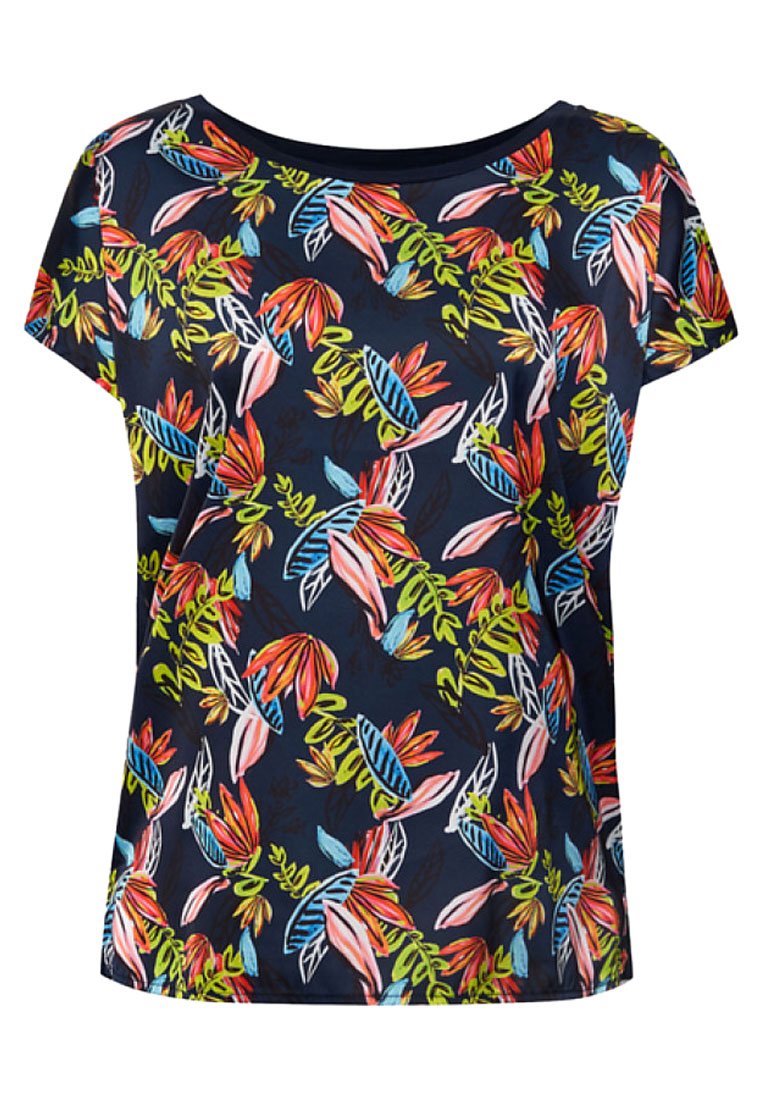 esprit collection T-shirt print donkerblauw