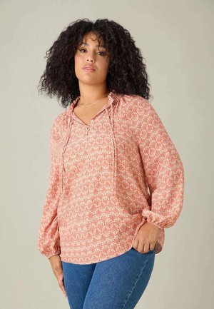 GEO RUCHED NECK - Pusero - red