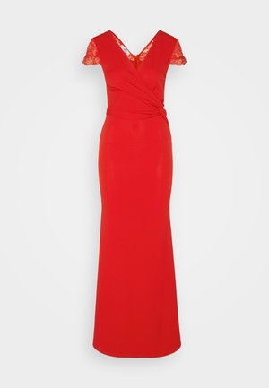 WAL G., WRAP MAXI DRESS - Vestito di maglina - red