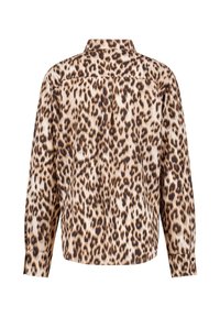 Løveprint skjorte med lange ærmer, klassisk krave og en afslappet pasform. Fremstillet af letvægtsstof med en glat tekstur.