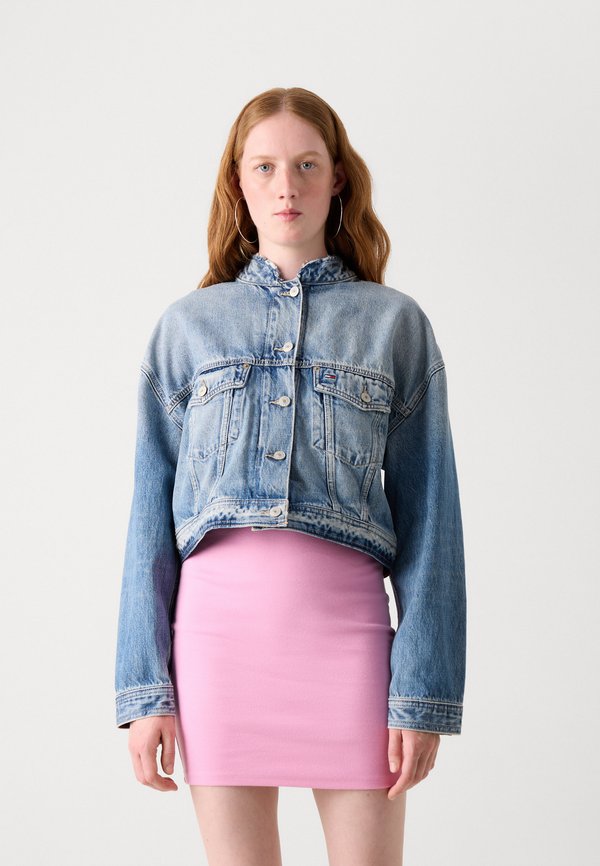 CROP TRUCKER JACKET - Denim jacket - denim light3