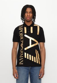 EA7 Emporio Armani - TRAIN LOGO SERIES  - Polo shirt - black/gold Thumbnail Image 1