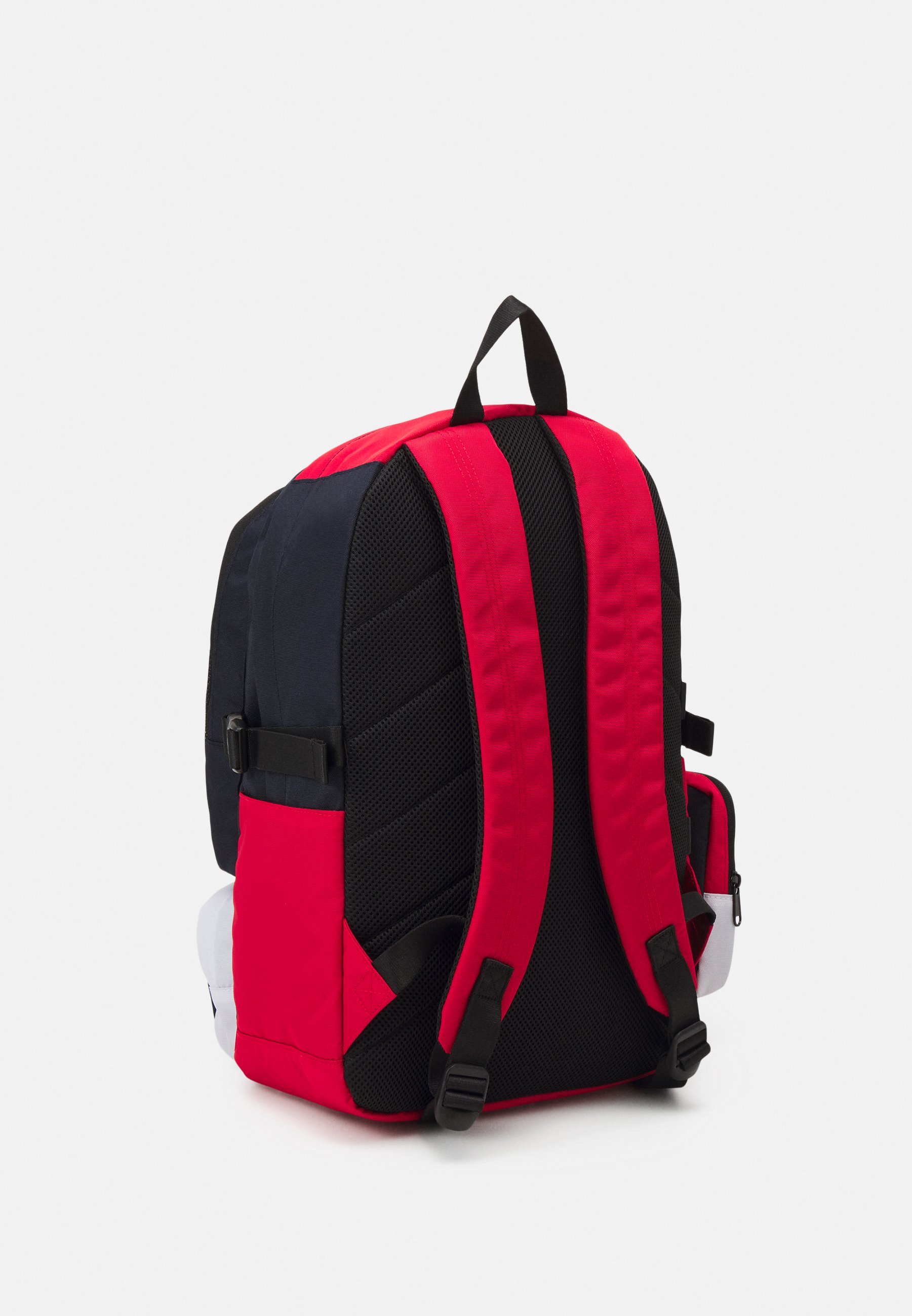 blue and red backpack