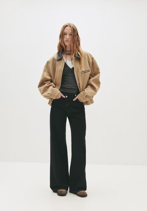 PULL&BEAR Wide leg - black