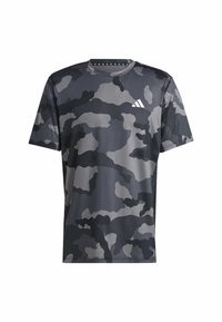 adidas Performance TRAIN ESSENTIALS CAMO ALLOVER - Sports T-shirt - black