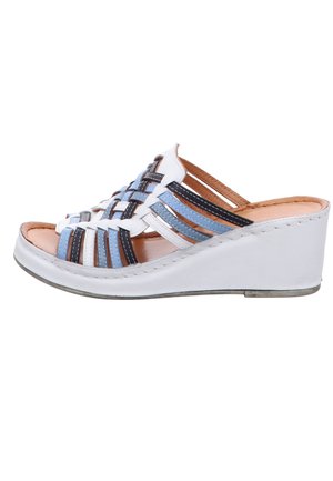 ANILINA   - Pantolette hoch - weiss sky navy