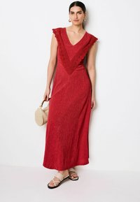 Next V-NECK MIDI TALL REGULAR FIT - Maxikleid - red