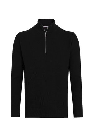 Felix Hardy, HALF ZIP PULLOVER - Strickpullover - black