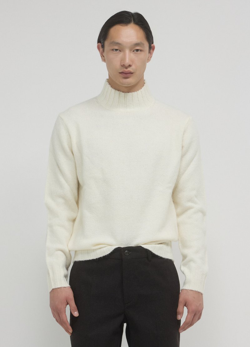 Calliope COLLO A CRATERE - Strickpullover - bianco
