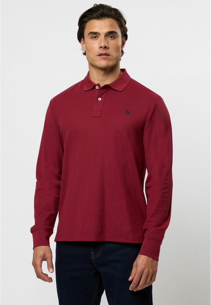 U.S. Polo Assn. BRETT LONG SLEEVE  - Pólóing - tibetan red