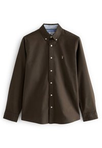 Next - OXFORD SLIM FIT - Krekls - dark brown Miniatūras attēls 1