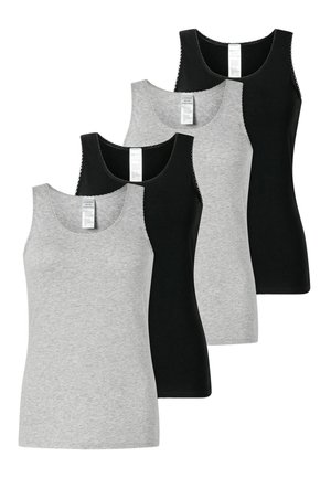 4 PACK - Maglietta intima - schwarz/grau