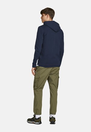 JACK & JONES Hoodie Heren Regular Fit JJEADRIAN Capuchontrui Pullover Sweater Print Zwart Grijs Groen Bruin Beige Blauw S M L XL XXL 3XL 4XL 5XL 6XL 7XL 8XL, 5XL