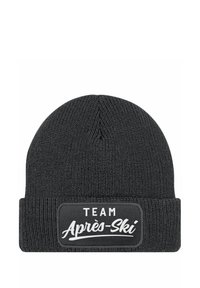 MoonWorks PATCH SKIFAHREN MIT SPRUCH TEAM APRÈS - Beanie - dunkelgrau