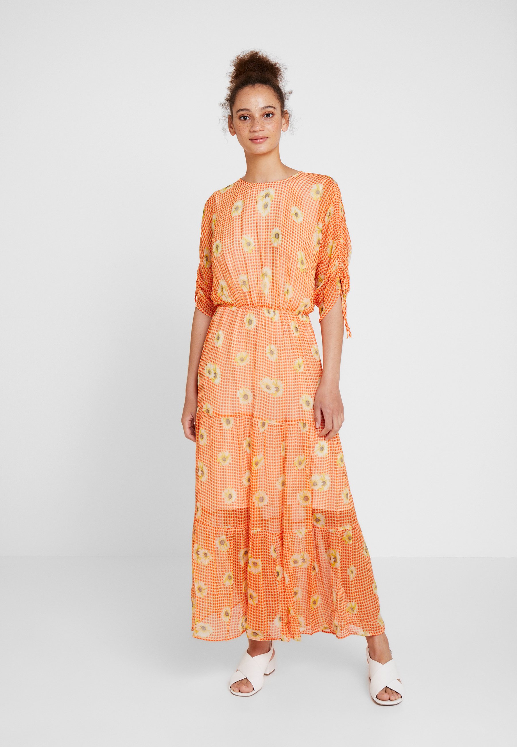 orange maxi dress uk