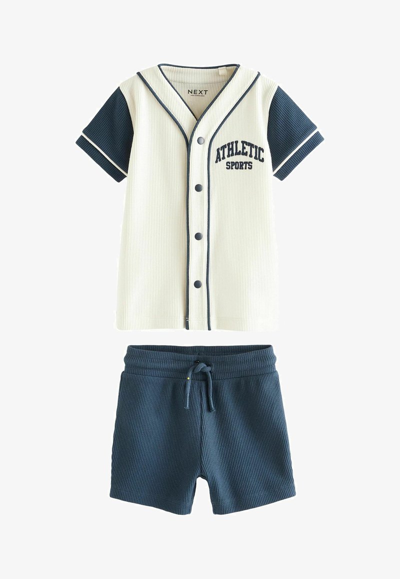 Next SET - REGULAR FIT - Shorts - navy blue white baseball