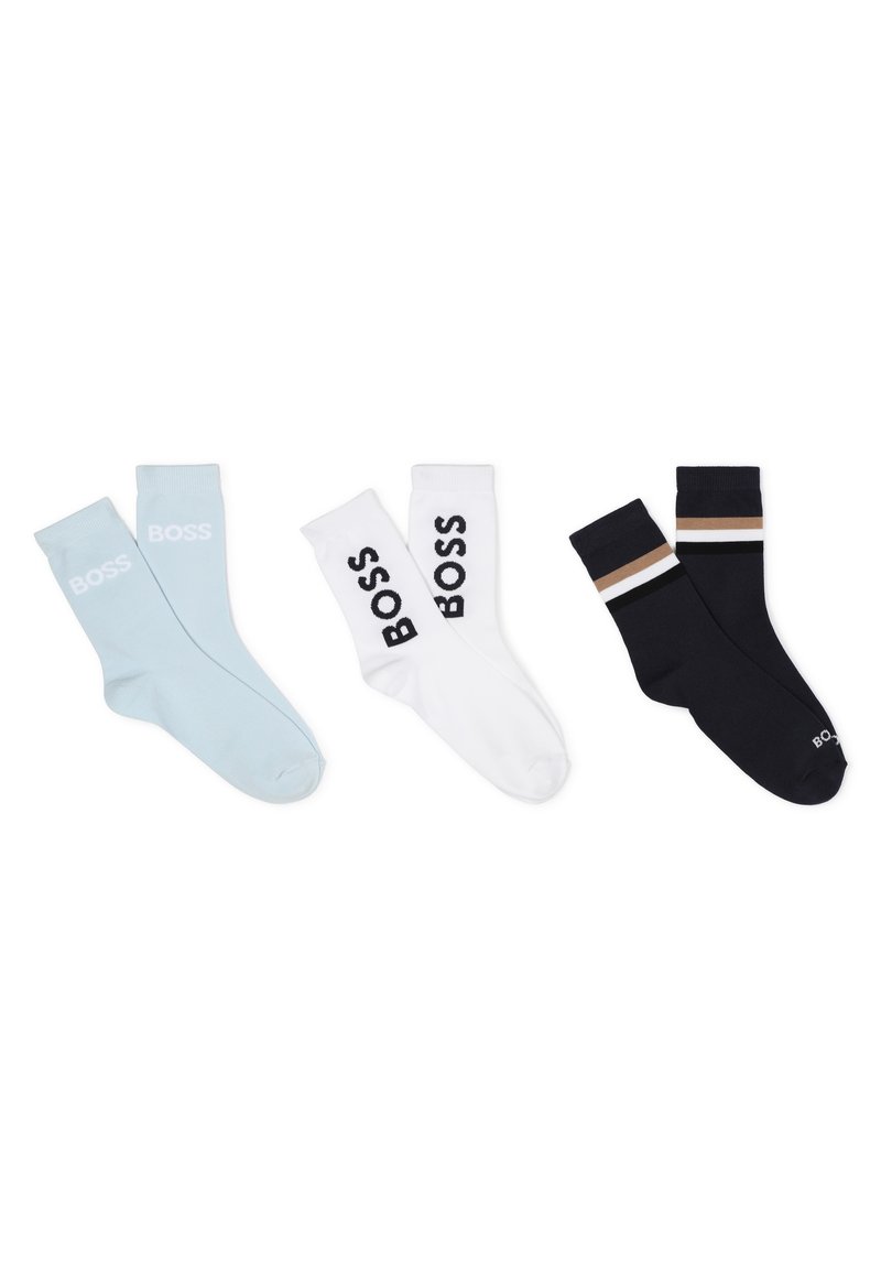 BOSS Kidswear 3 PACK - Zoknik - white/blue/black