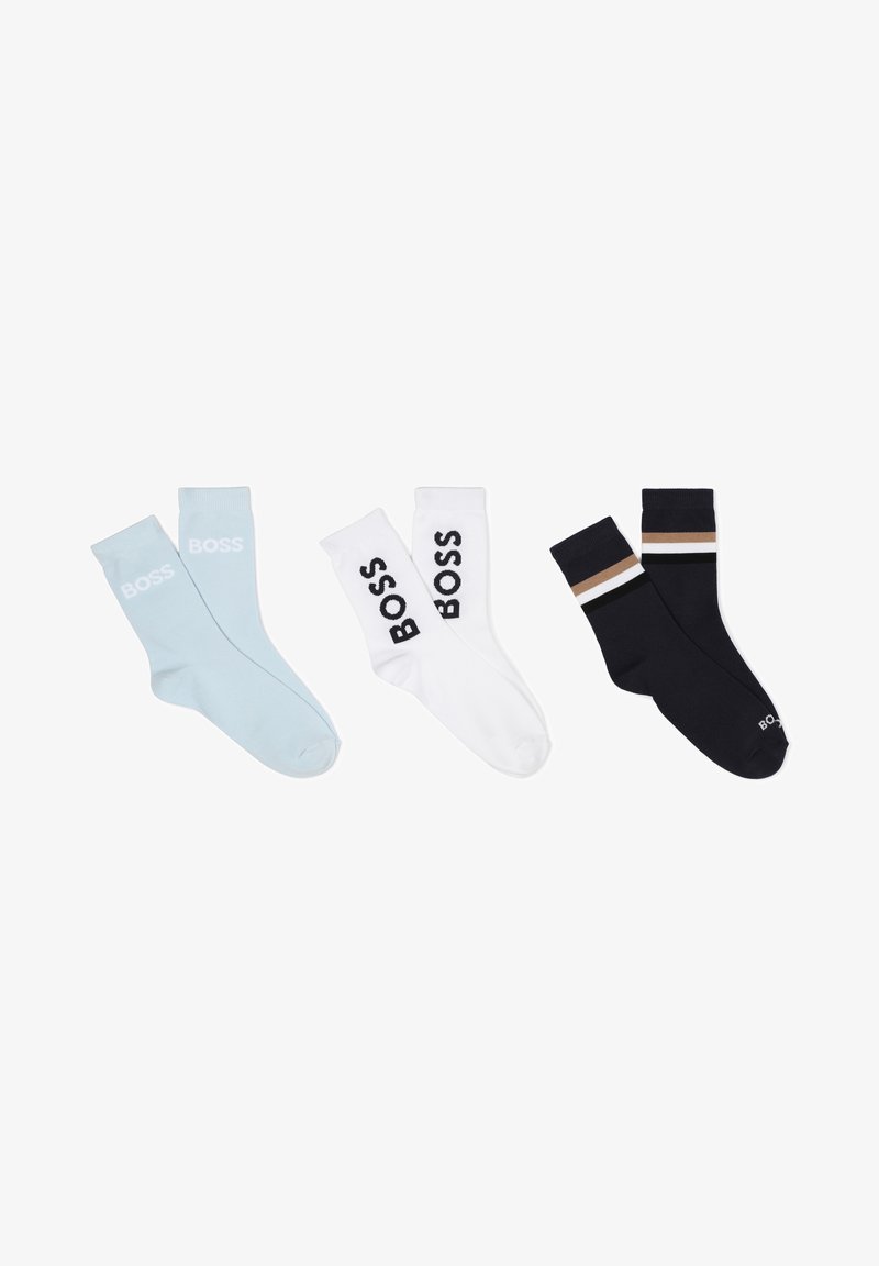 BOSS Kidswear 3 PACK - Meias - white/blue/black