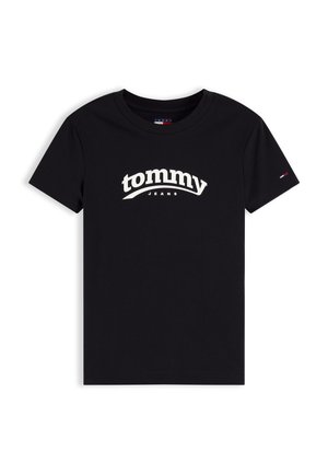 Tommy Jeans, SLIM LOGO TEE - Camiseta estampada - black