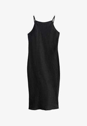 Next, REGULAR FIT - MIDI SLIP - Robe de jour - black