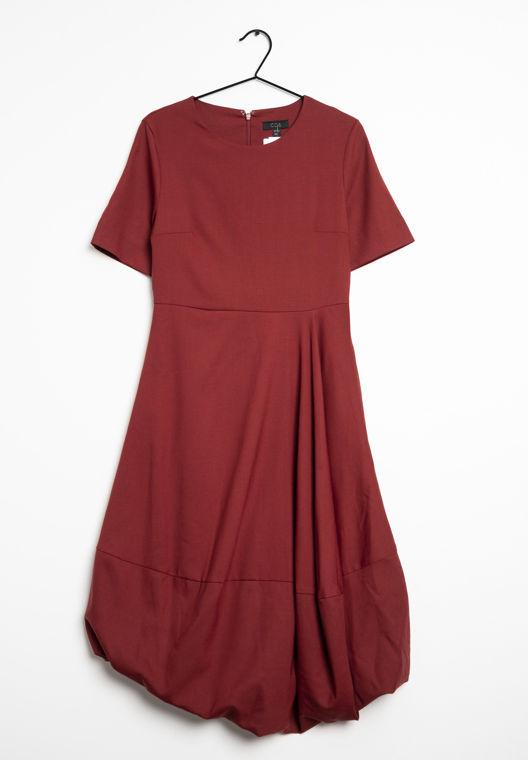 dark red dress shirt Hisdern Non-iron Red Dress Shirt and Striped Tie main image 1