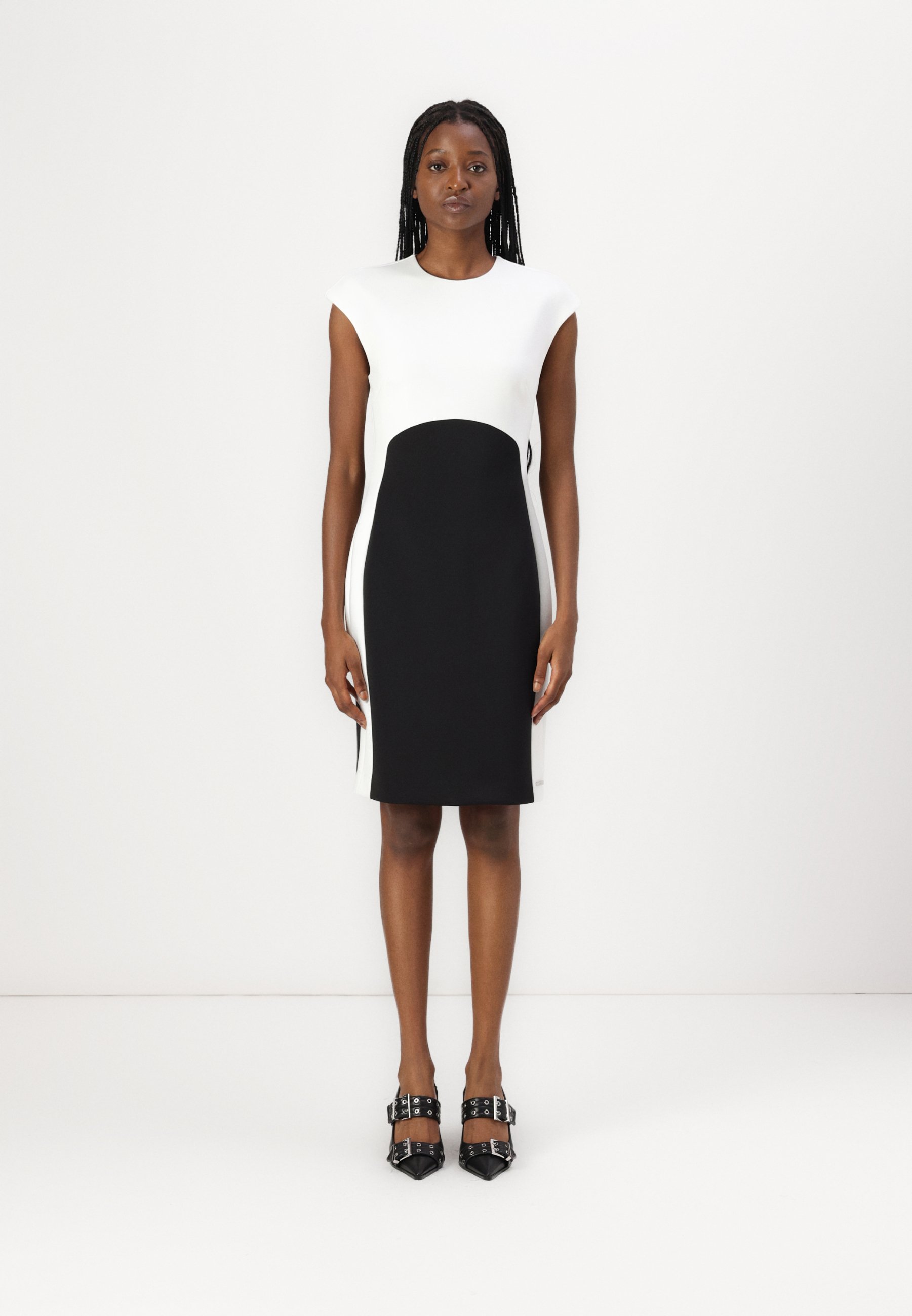 green emerald velvet dress Calvin Klein Women's Petite Fit-and-Flare Color-Block Dress with Belted  Waist, Twilight Multi, 2 at Amazon Women's Clothing store main image 1